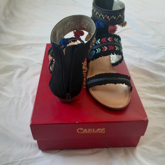 Brand new in box black Carlos Santana Sandals. Womens Size 10 - Picture 6 of 8